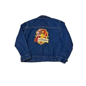 Vintage Harry Potter Gryffindor Denim Jacket Blue Cotton Large Wizarding‎ World